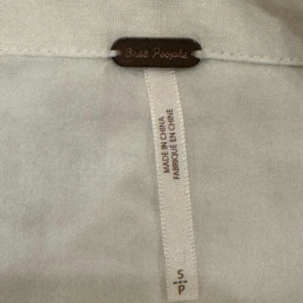 Free People White Boho Peasant Mini Dress – Size Small - Picture 10 of 12